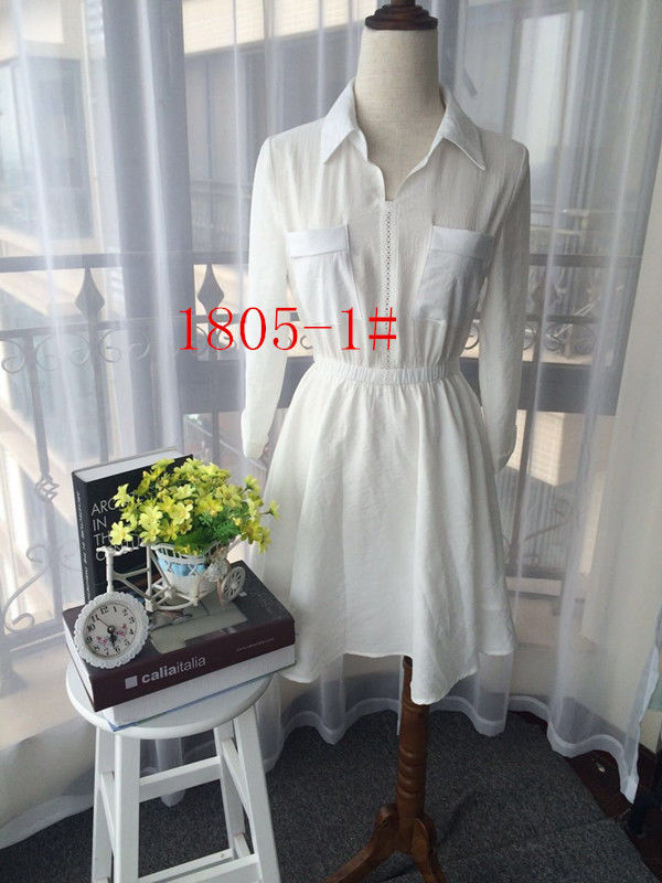 W08491805-1浅草歌草女长袖衬衫连衣裙MD