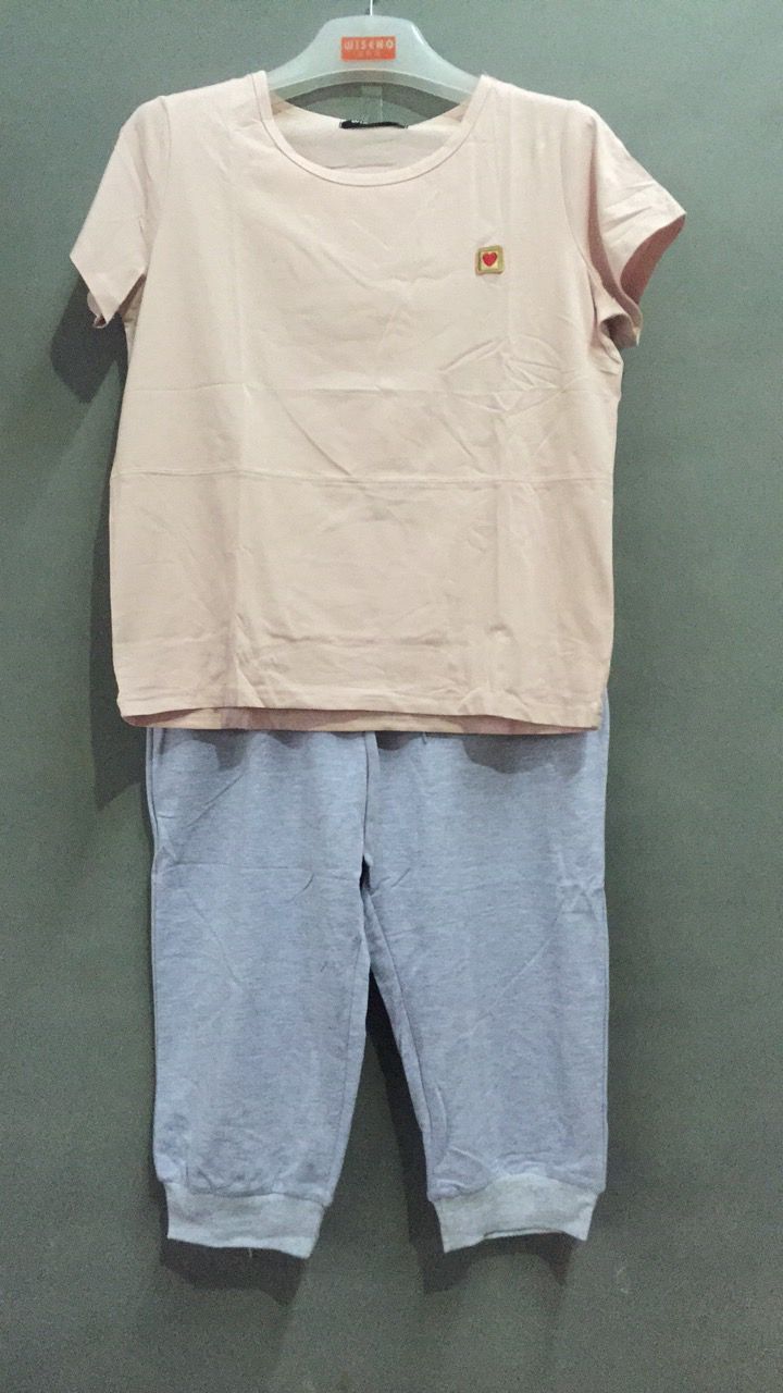 W32463081精衣领袖女短袖T恤中裤套装MD
