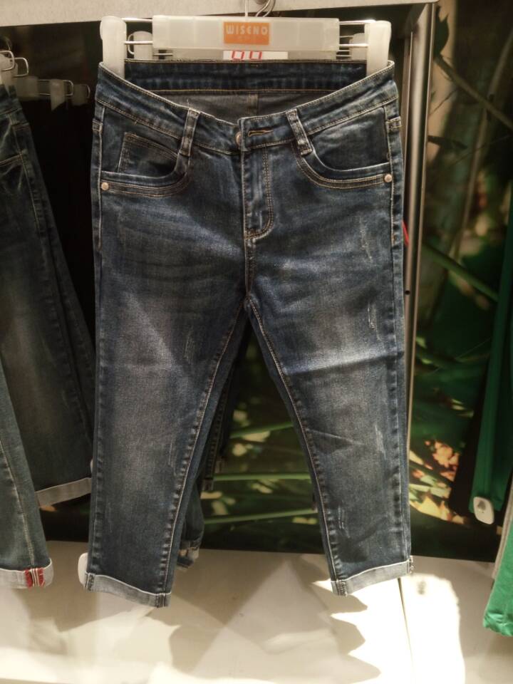 W00221668追潮夏季女牛仔七分裤HH