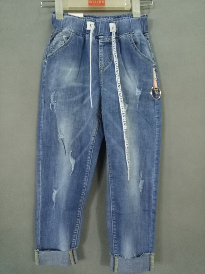 W63108501蓝色金典女牛仔七分裤HH