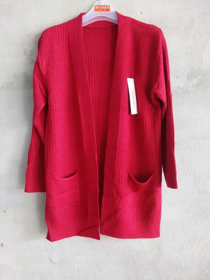 W04998162欧点雅12针女毛衣外披HH