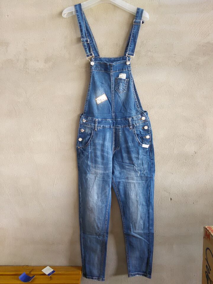 W63109685蓝色金典女牛仔背带裤HH