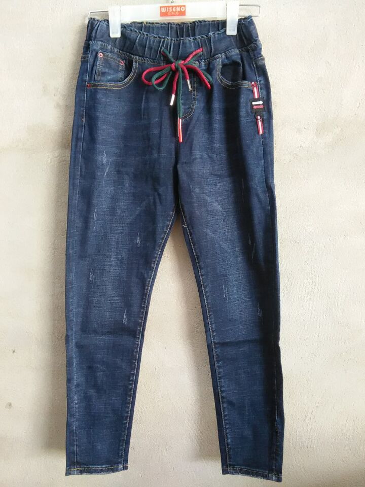 W63109113蓝色金典女牛仔长裤MD