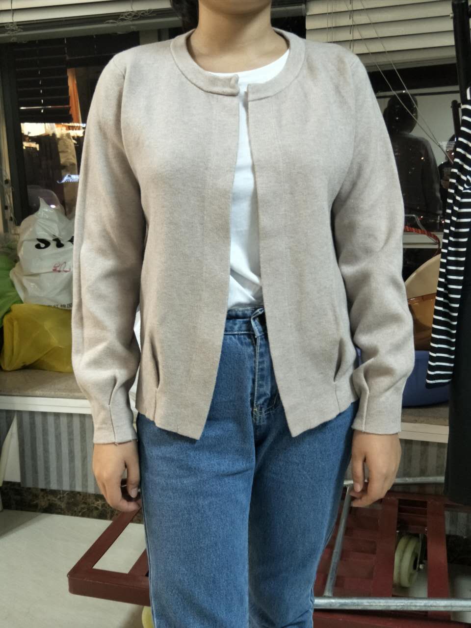 W1061367佳衣7针女毛衣外披MD