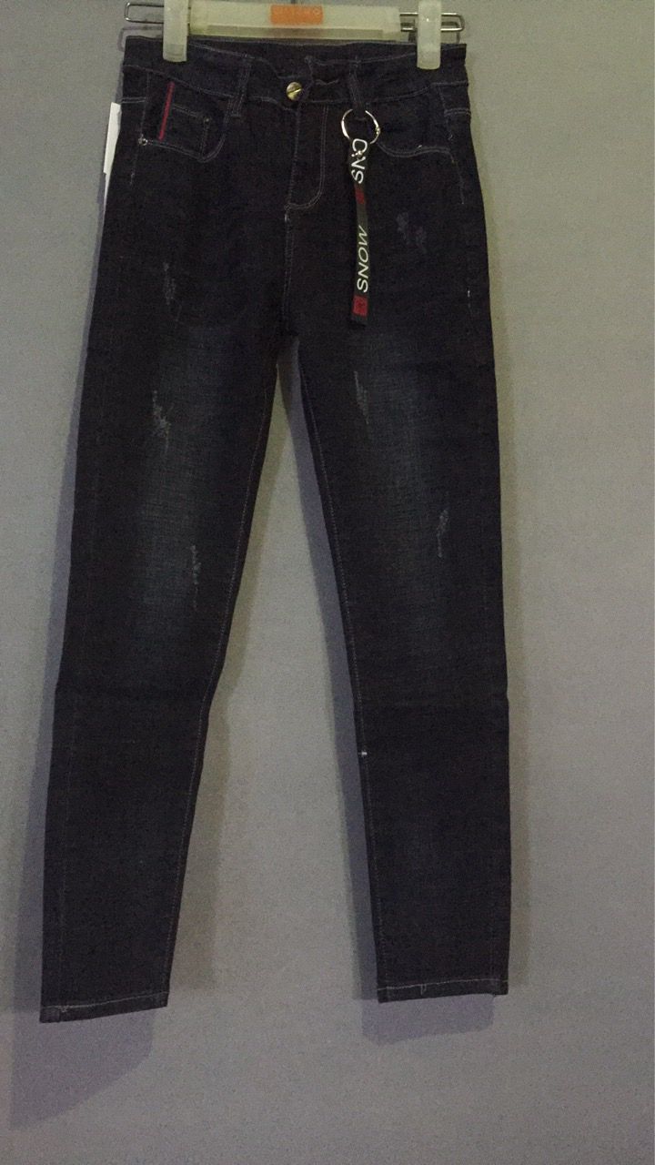 W631099001蓝色金典女牛仔长裤MD