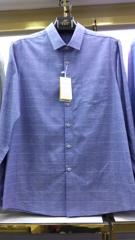 W34185749早麦王男商务长袖衬衫MD