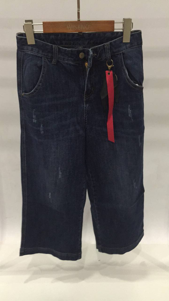 W63108239蓝色金典女牛仔阔腿长裤MD