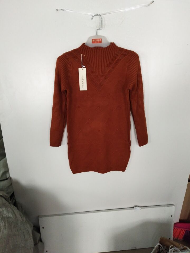 W0499553欧点雅12针加厚女长款毛衣MD