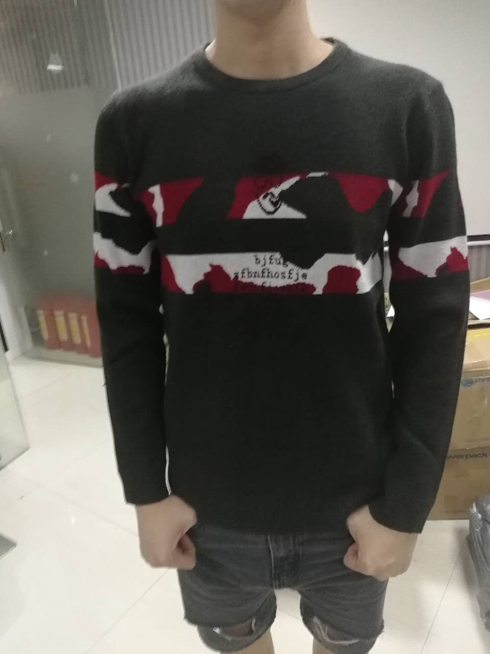 W62721737小宇12针加厚圆领男毛衣MD
