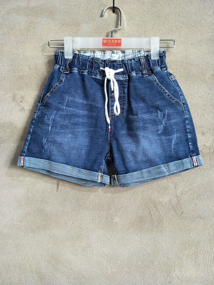 W63101822蓝色金典女牛仔三分裤MD