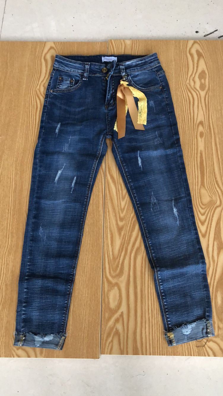 W63101815蓝色金典夏一女牛仔七分裤MD