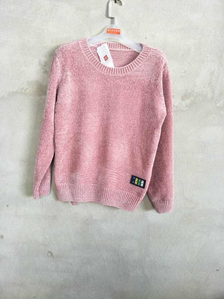 W68126739蓝梦蝶女圆领毛衣MD