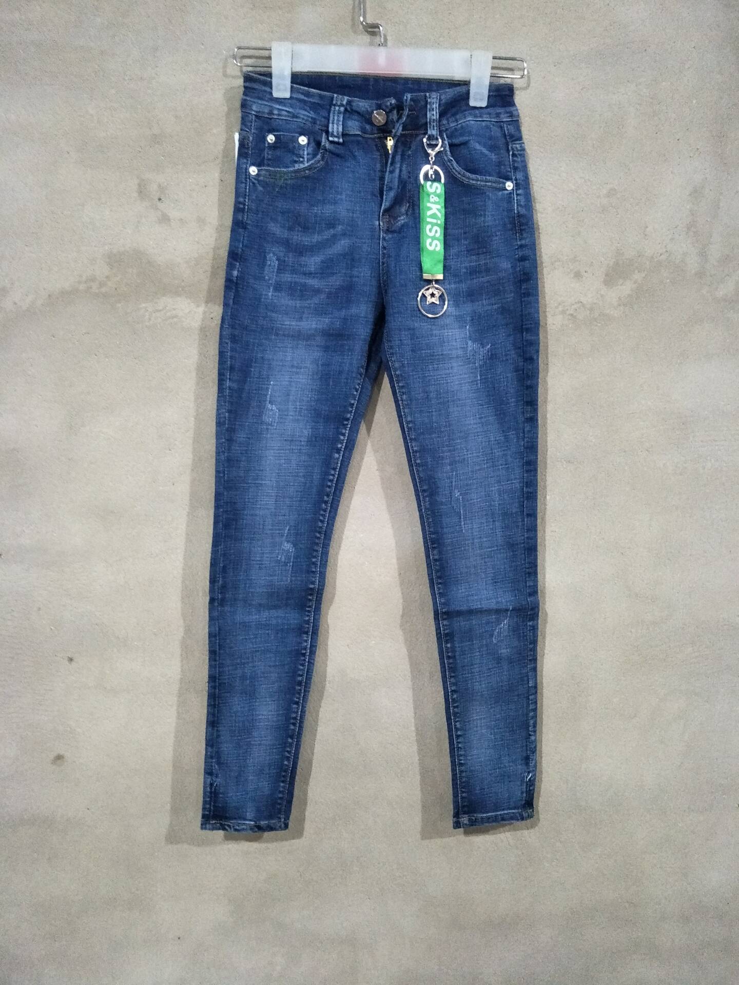 W63108103蓝色金典女牛仔长裤HH