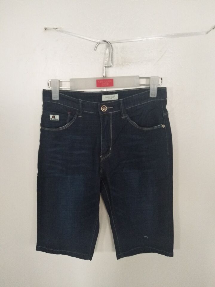 W05218501天涯黑豹男商务牛仔中裤MD