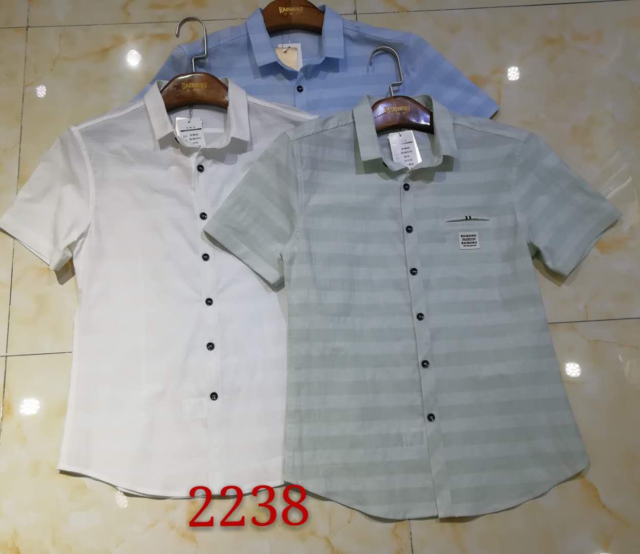 W13822238百狮奴男靓仔短袖衬衫HH