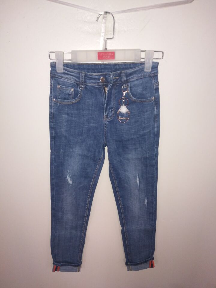 W00228665追潮女牛仔九分裤MD