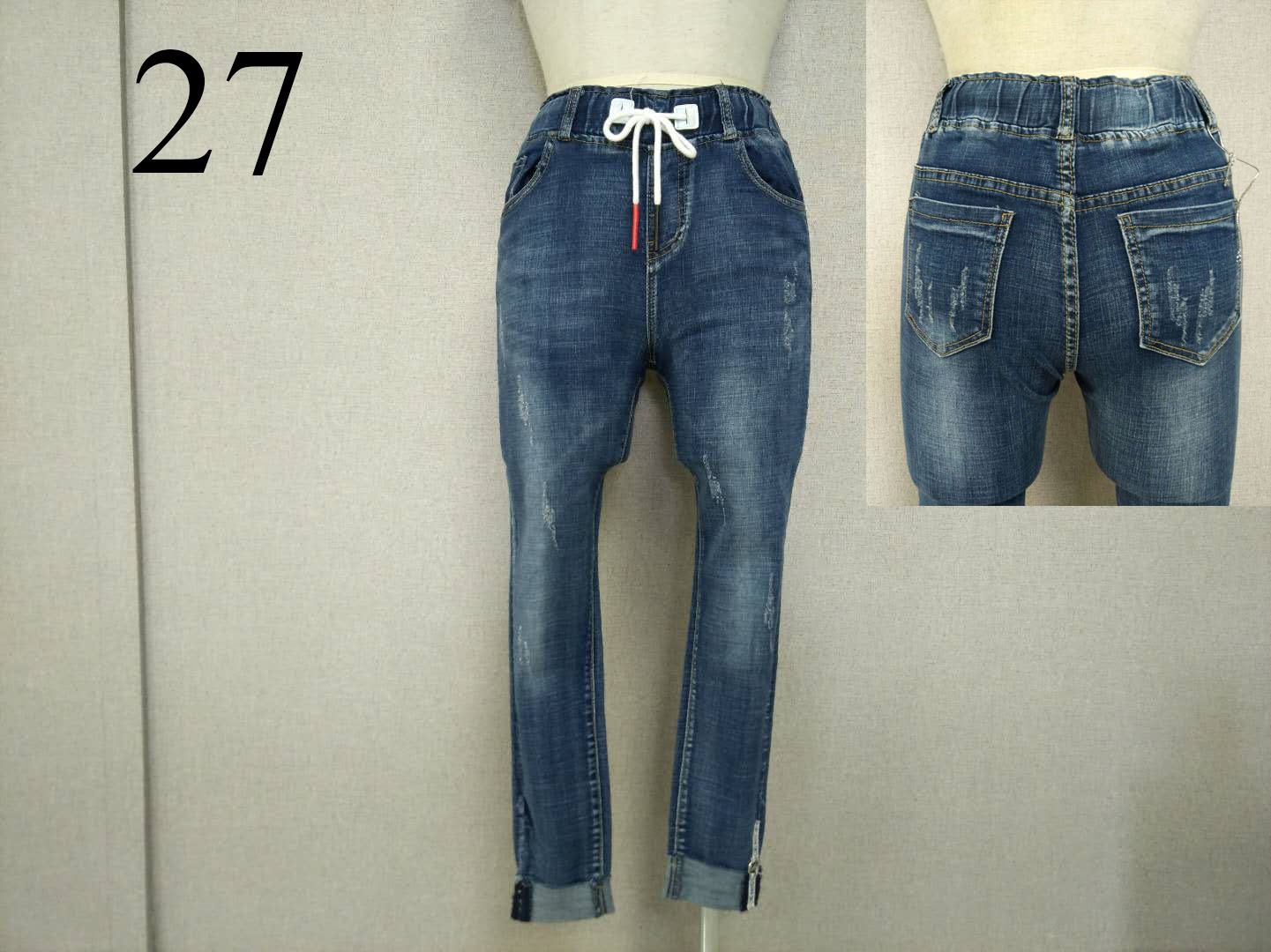 W03749736双目鱼女牛仔长裤MD