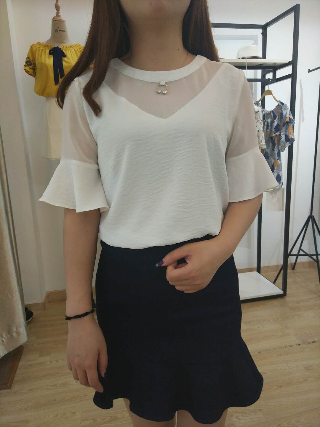 W3283799沃草优品女短袖衬衫MD