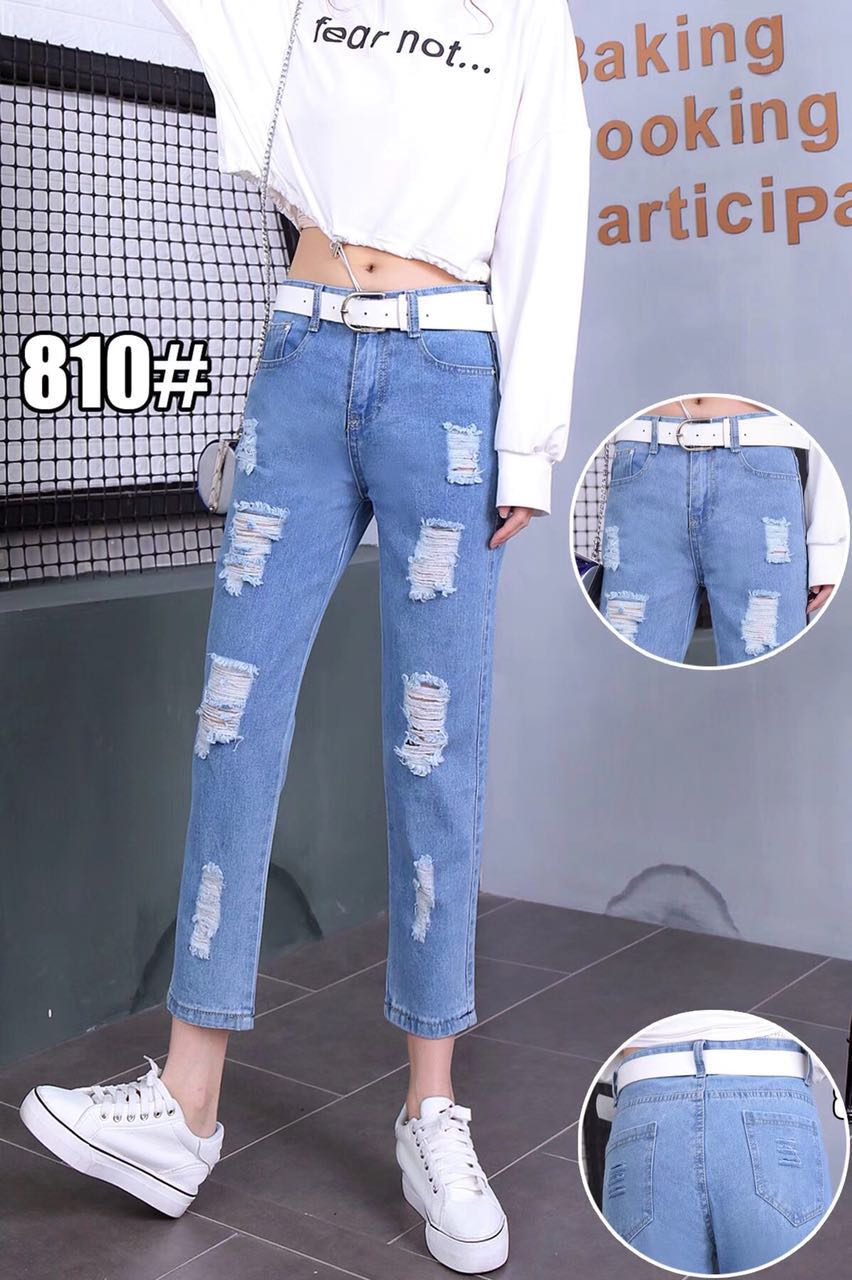 W6310810蓝色金典女牛仔长裤HH
