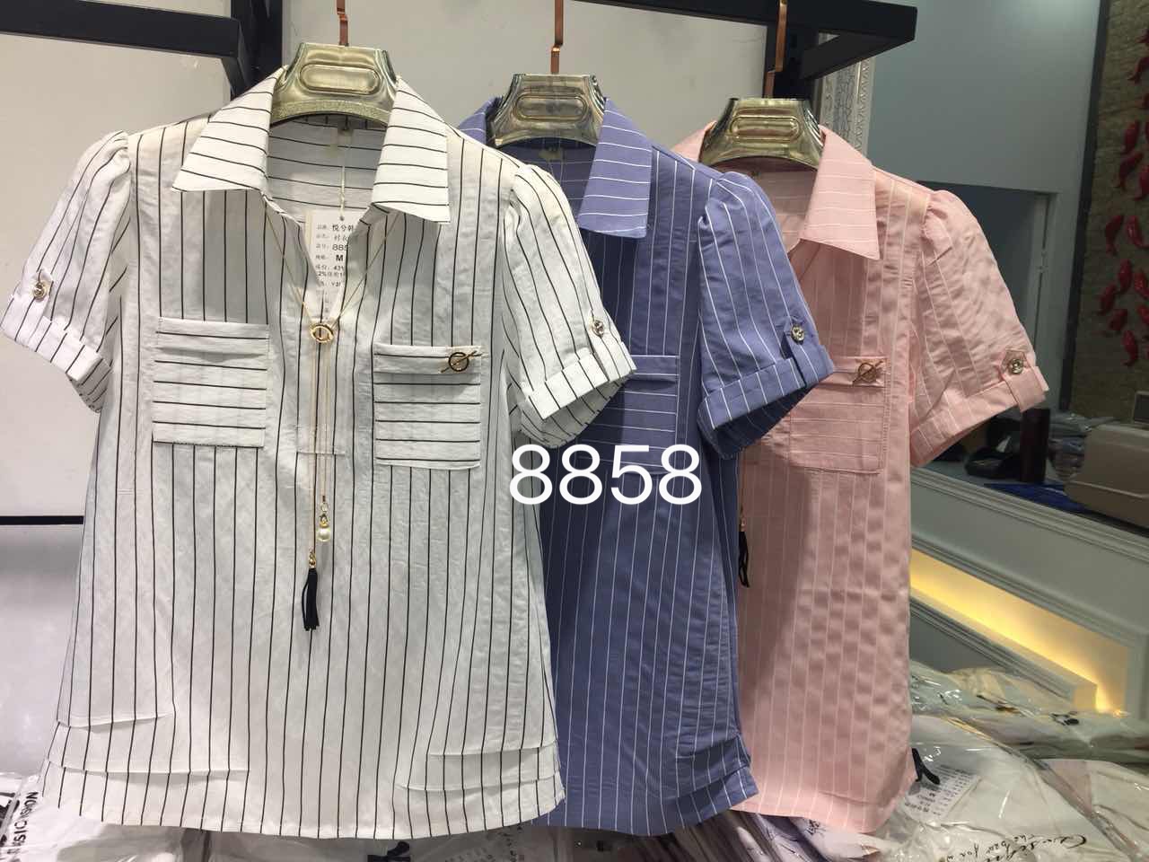 W90508858悦兮韩姿女短袖衬衫HH