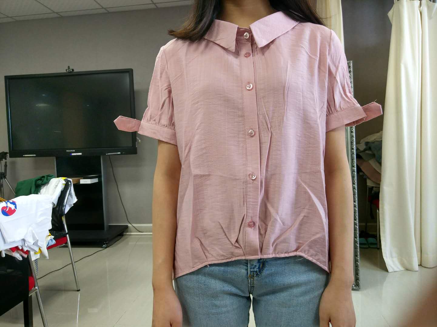 W90521813红燕情女短袖衬衫HH
