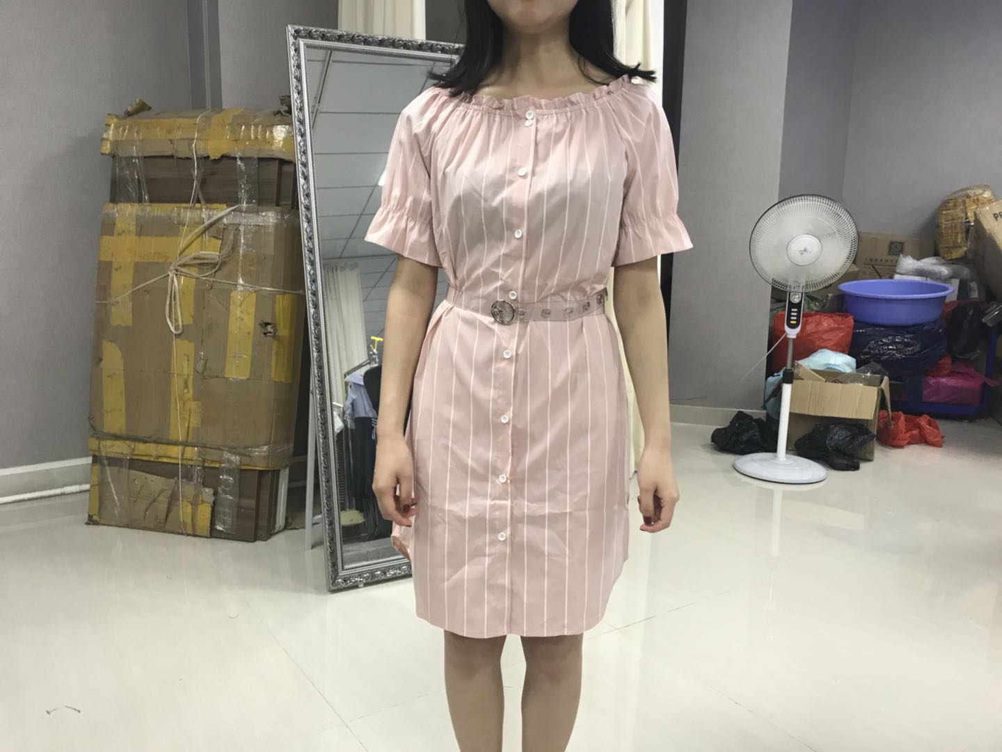 W01928633梦由女条纹连衣裙MD