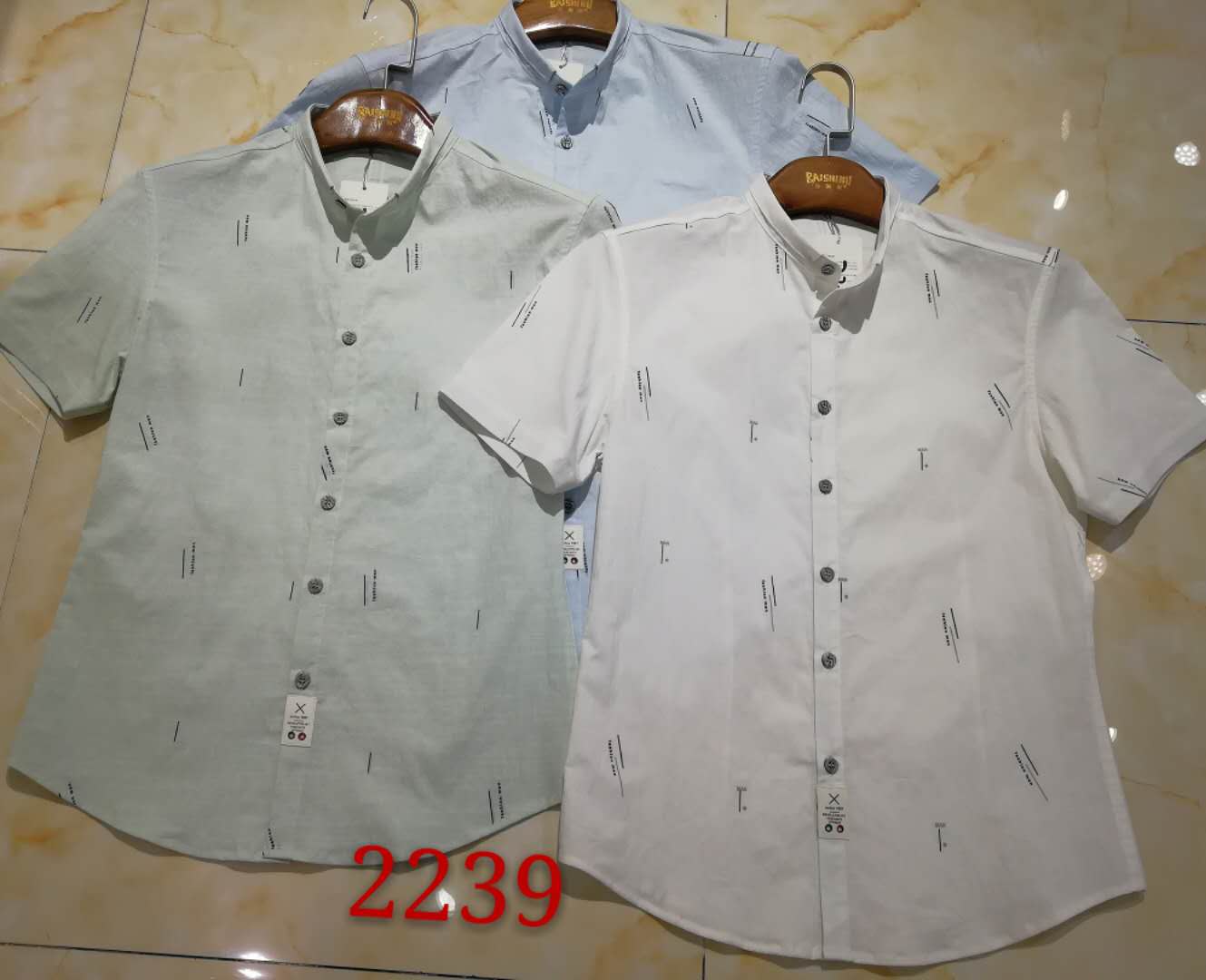 W13822239  百狮奴男靓仔短袖衬衫HH(ZTG)    