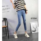 W63108755蓝色金典女牛仔九分裤HH