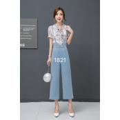 W08161821摩丽莎女牛仔八分裤套装HH