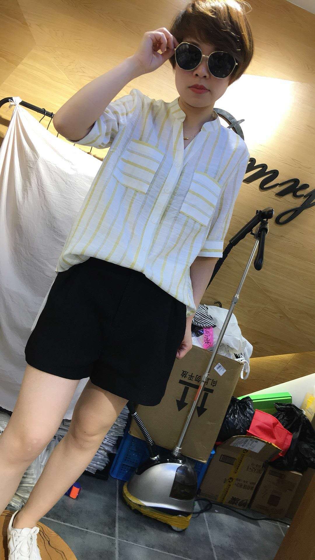 W63069220戴美若吉女短袖衬衫MD