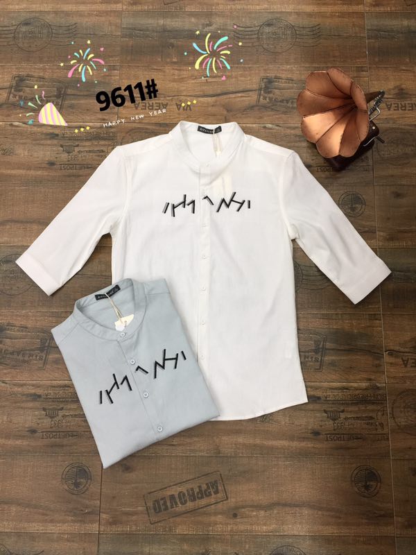 W08019611爱非龙男靓仔中袖衬衫MD