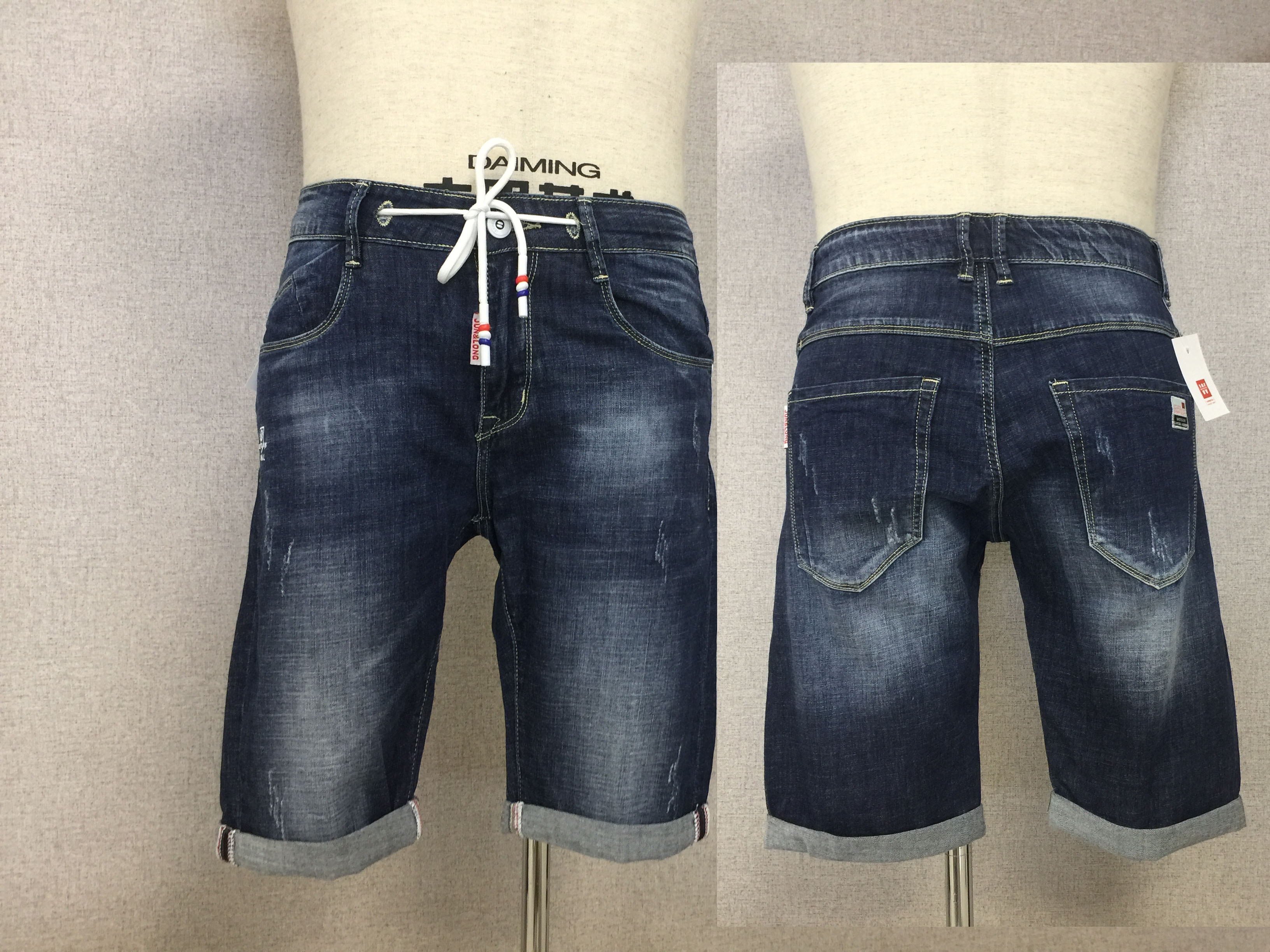 W05005042 野蛮魔男牛仔中裤HH     