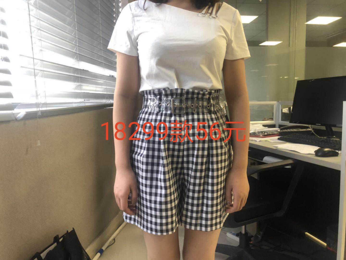 W905518299邦妮娜女休闲三分裤套装HH