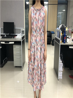 W901318157纳米秀女碎花长裙MD