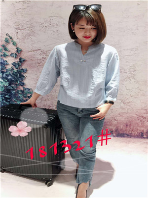 W9010181321指南针女中袖衬衫MD