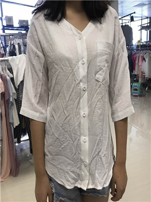 W357018011彩蝶1店女中袖衬衫MD