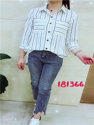 W9010181366指南针女中袖衬衫MD