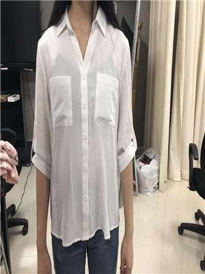 W35445301盛柏女中袖衬衫MD$2091