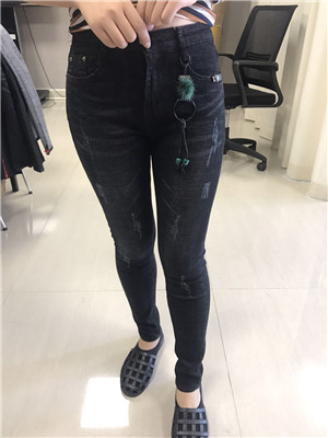 W03749927双目鱼女牛仔长裤MD
