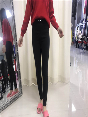 W63108853蓝色金典女休闲长裤MD