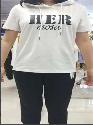 W34585746女短袖七分裤运动套MD