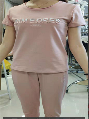 W35345744女短袖七分裤运动套MD