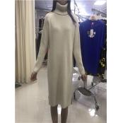 W3650791女套头长款毛衣(包芯纱)MD