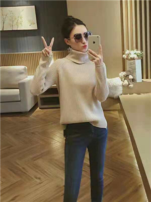 W3675958女套头高领毛衣(包芯纱)MD