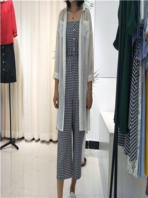 W09109146女休闲八分阔腿裤套装MD
