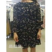 W3403701女一字领雪纺连衣裙MD