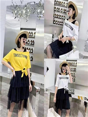 W905719031女夏季两件套连衣裙MD