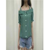 W09101451C女短袖衬衫MD