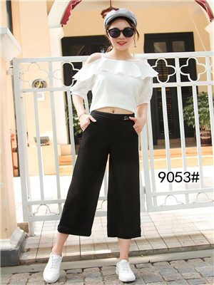 W13619053C女休闲七分裤MD