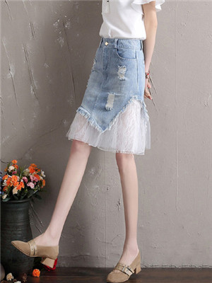 W052112401C女牛仔半身裙HH